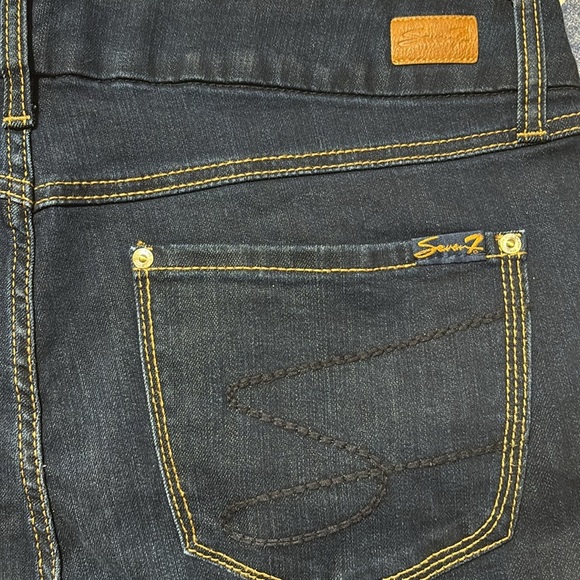 Seven 7 Tummyless High Rise Skinny Blue Denim Jeans womens size 16 - Picture 8 of 10